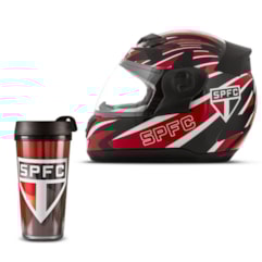 Capacete Pro Tork Evolution 3G São Paulo + Copo Térmico Capacete Pro Tork Evolution 3G São Paulo + Copo Térmico